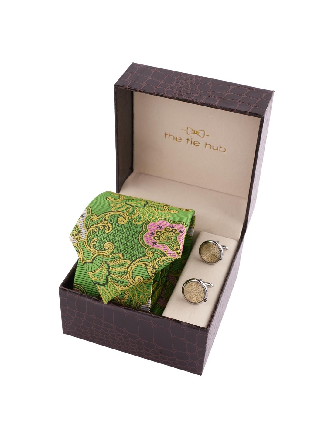 

The Tie Hub Men Accessory Gift Set of, Green