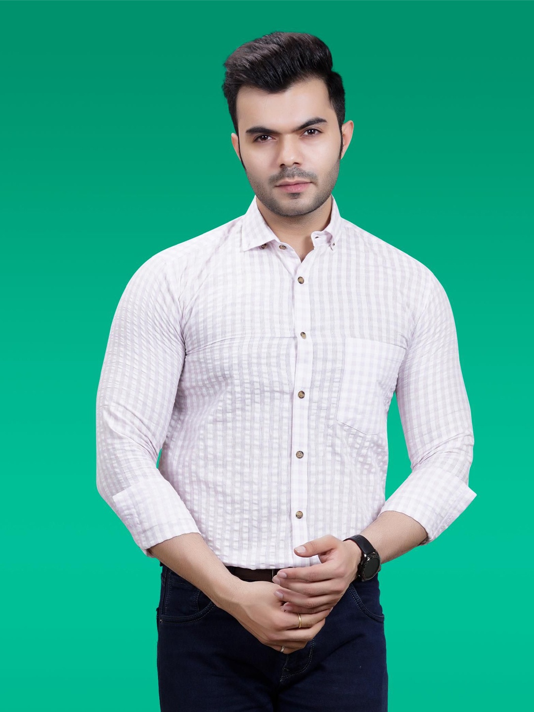 

BAESD Men Premium Slim Fit Opaque Casual Shirts, Lavender
