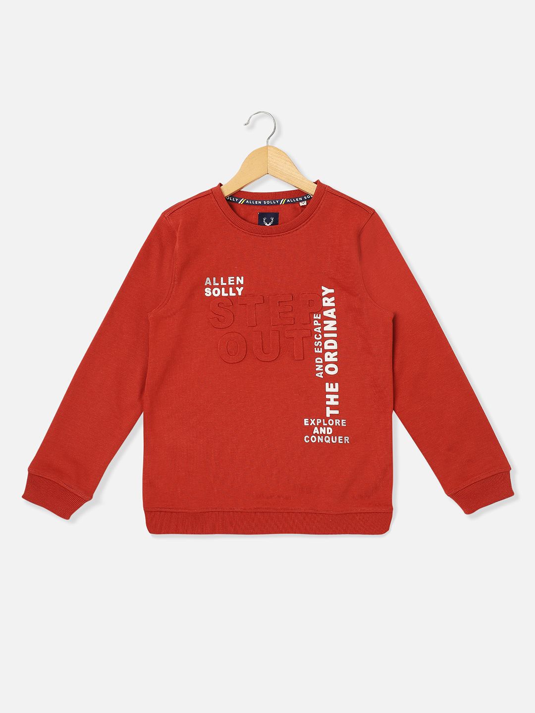 

Allen Solly Junior Boys Typography Printed Pullover Sweatshirt, Red