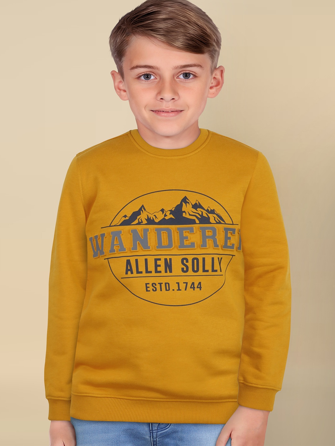 

Allen Solly Junior Boys Typography Printed Sweatshirt, Yellow