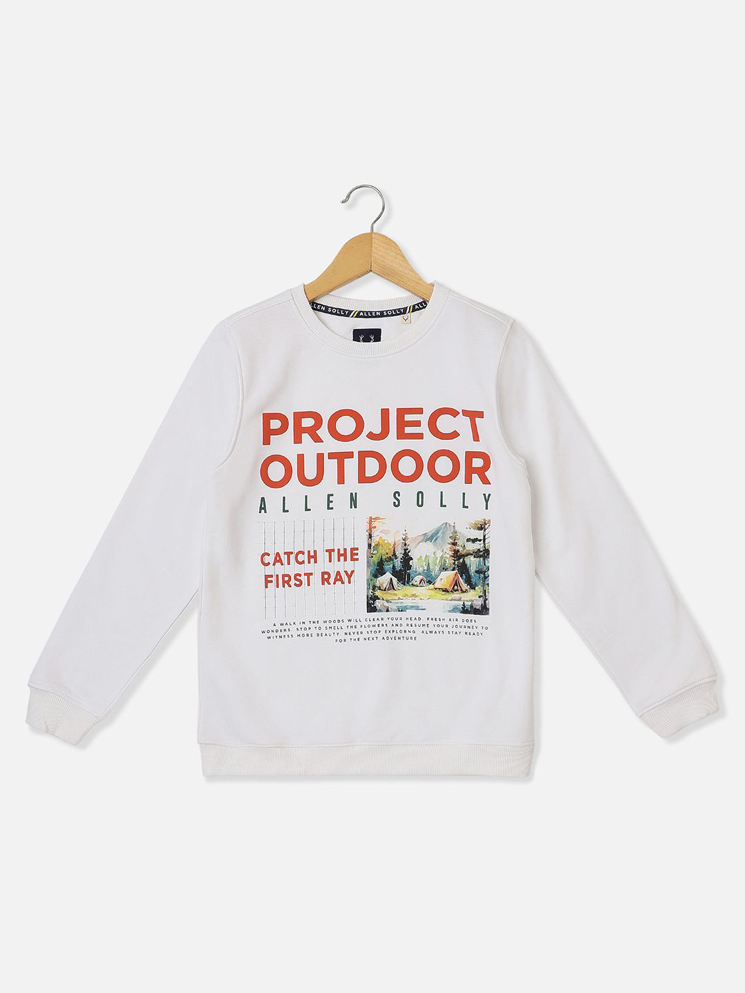 

Allen Solly Junior Boys Graphic Printed Pullover Sweatshirt, White