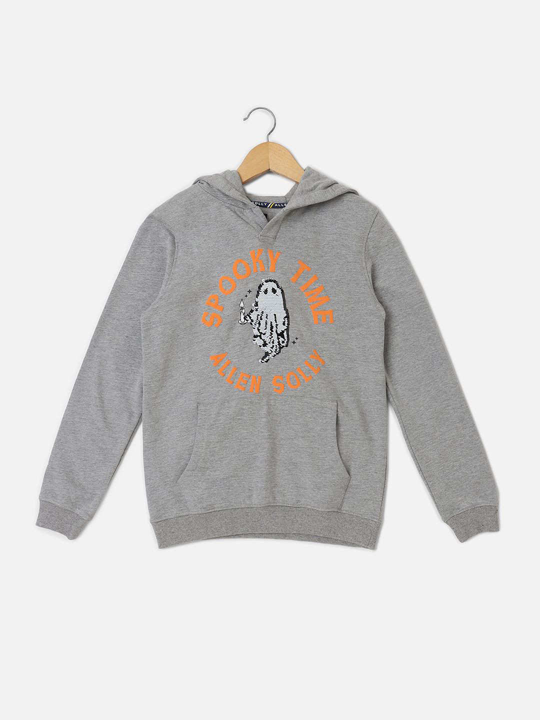

Allen Solly Junior Boys Printed Hooded Sweatshirt, Grey