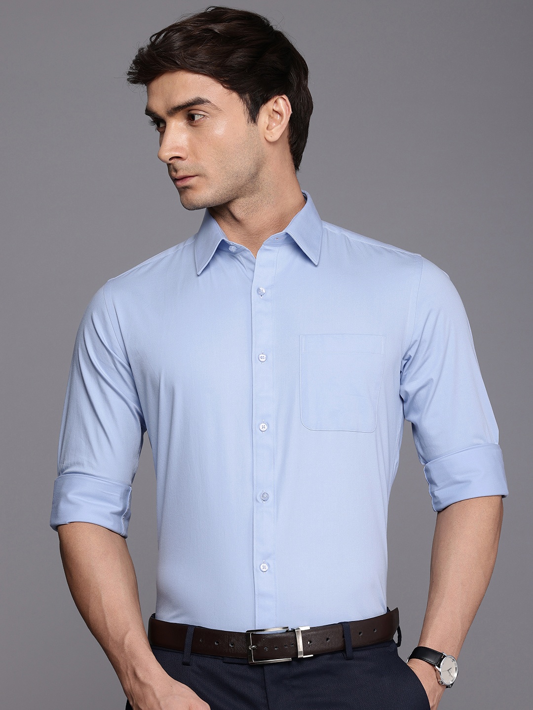 

Raymond Slim Fit Formal Shirt, Blue