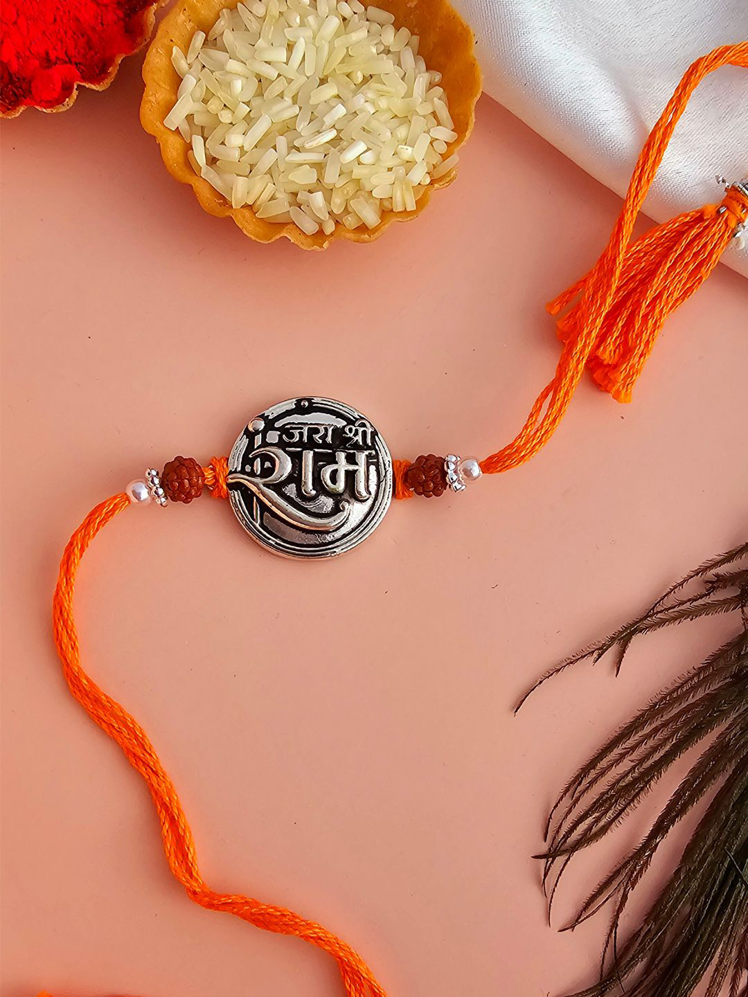 

Binnis Wardrobe Divine Mahadev Thread Rakhi, Silver