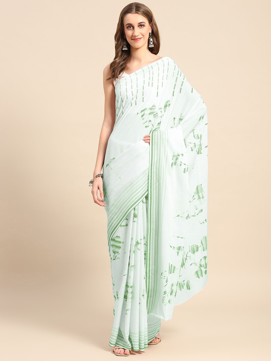 

BUTA BUTI Pure Cotton Saree, Green
