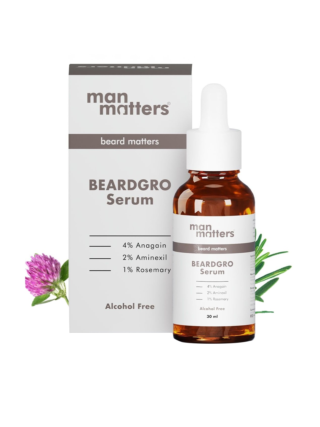 

Man Matters BeardGro Serum With Anagain Aminexil & Rosemary - 30ml, White