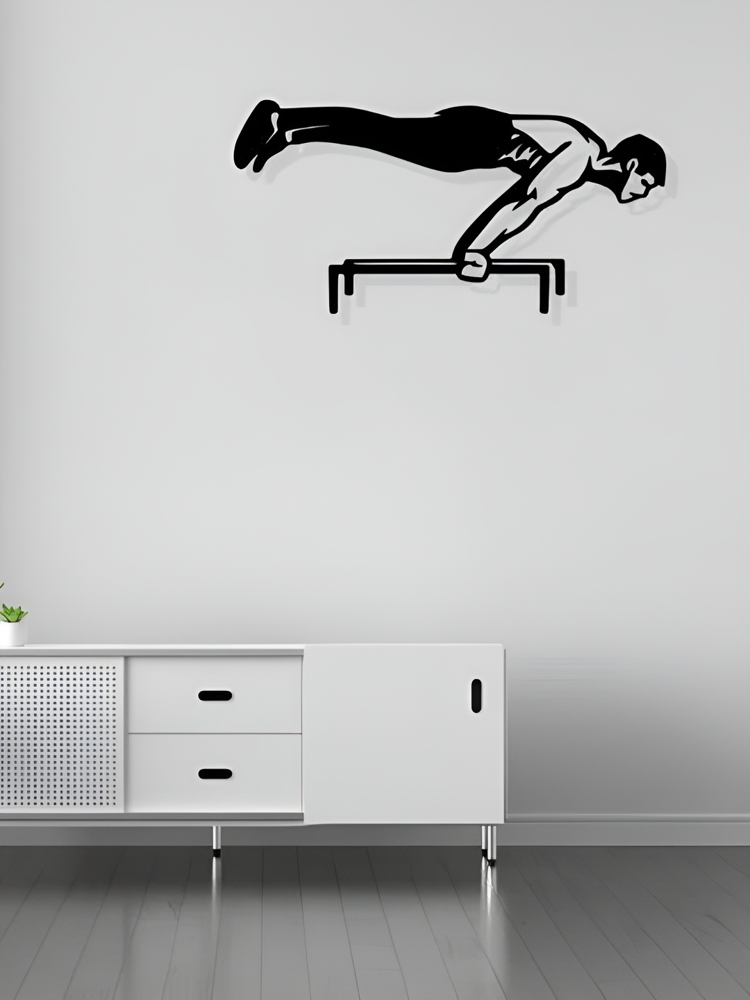 

ARTROOMS Black Workout Metal Wall Hanging