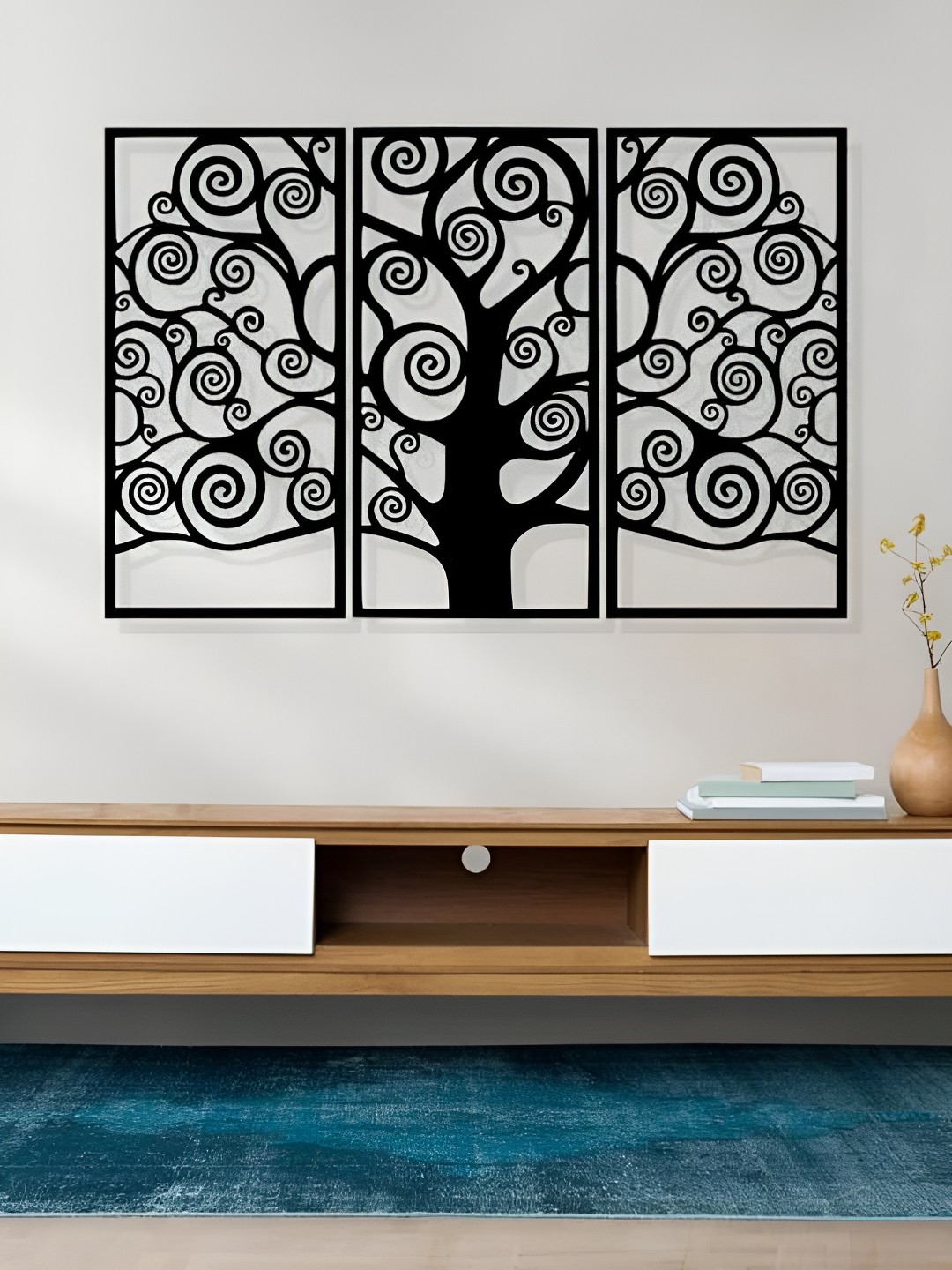 

ARTROOMS Black Tree Of Life Metal Wall Hanging