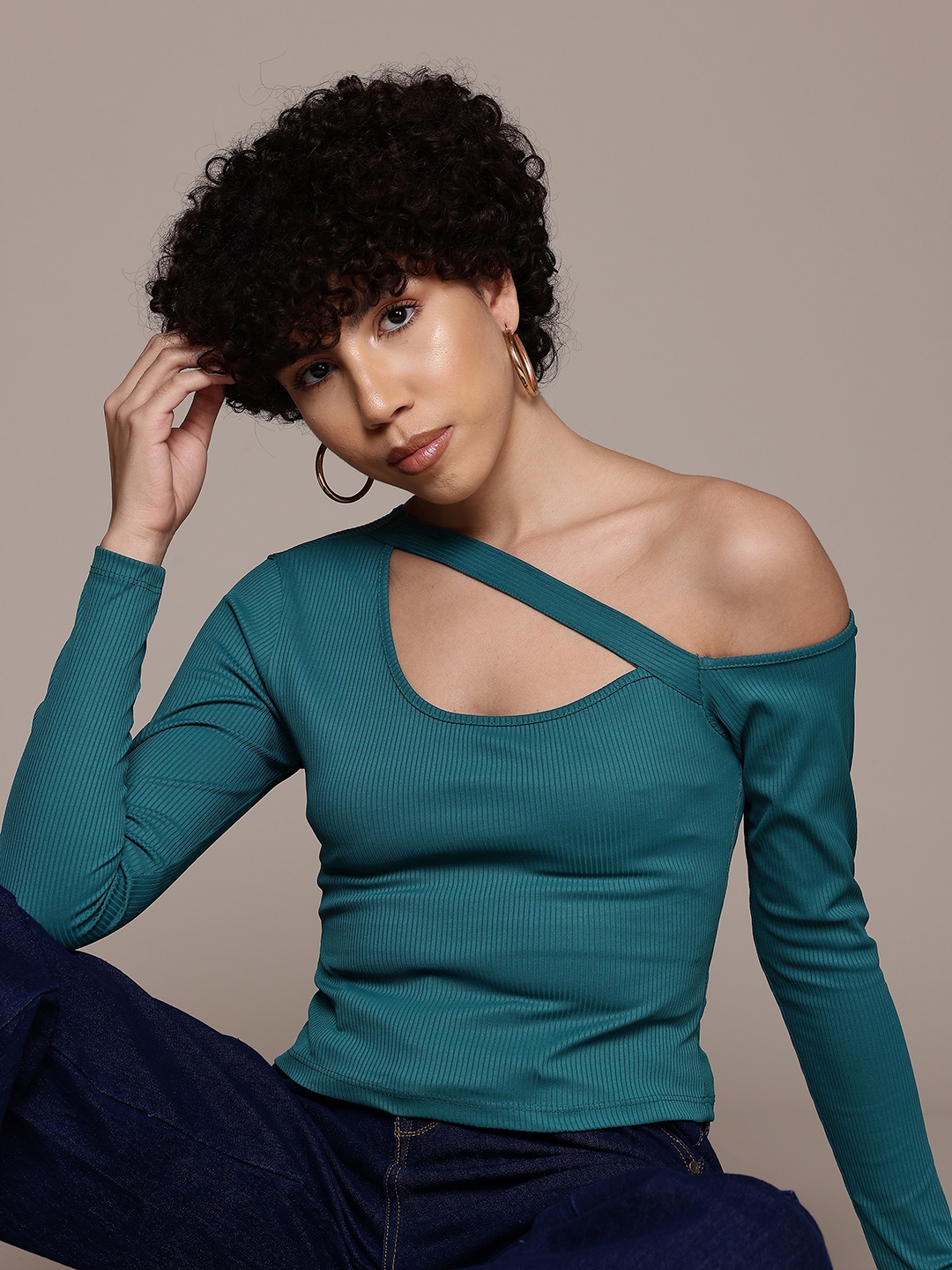 

The Roadster Lifestyle Co. One Shoulder Top, Teal