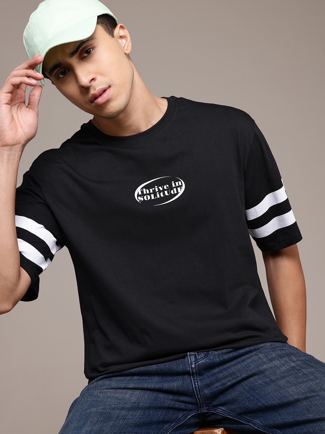 

The Roadster Lifestyle Co. Relaxed Fit Pure Cotton T-shirt, Black