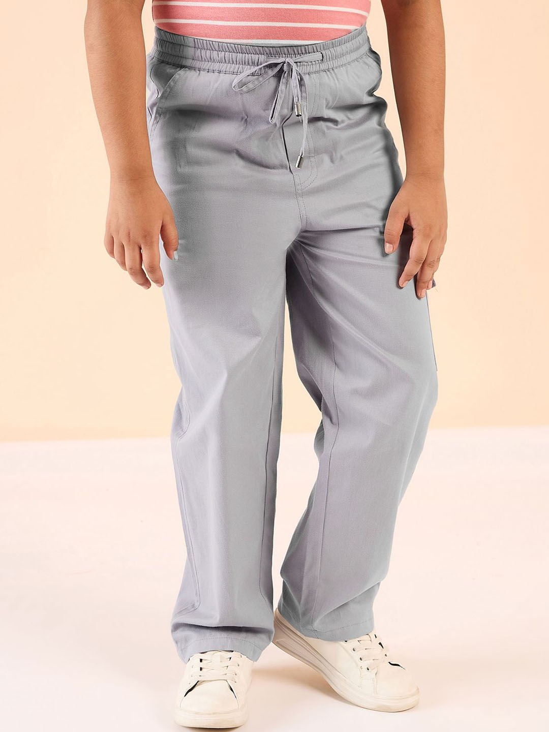 

Stylo Bug Boys Cotton Cargos Trousers, Grey