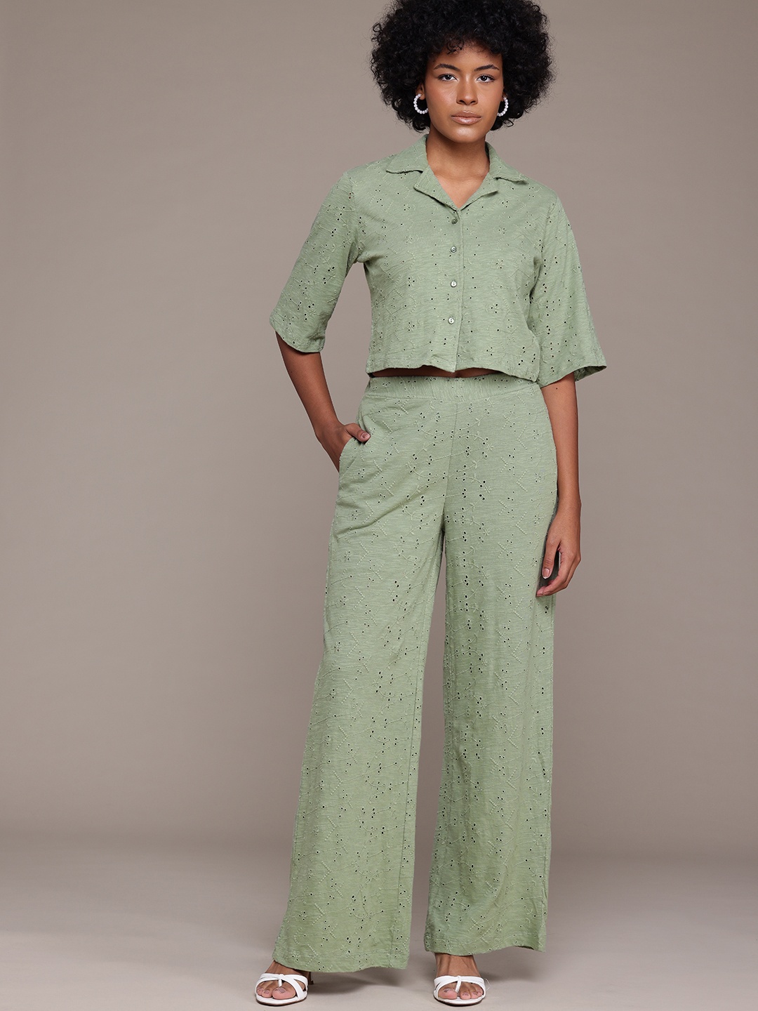 

The Roadster Lifestyle Co. Schiffli Co-ords, Green