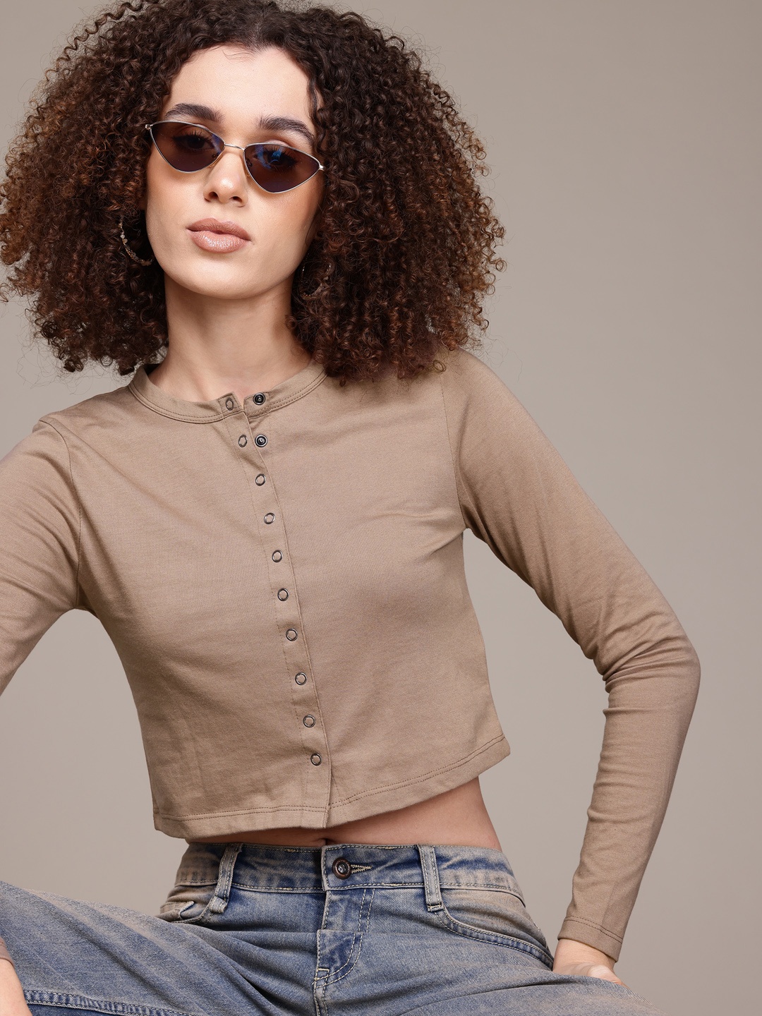 

The Roadster Lifestyle Co. Crop Top, Brown