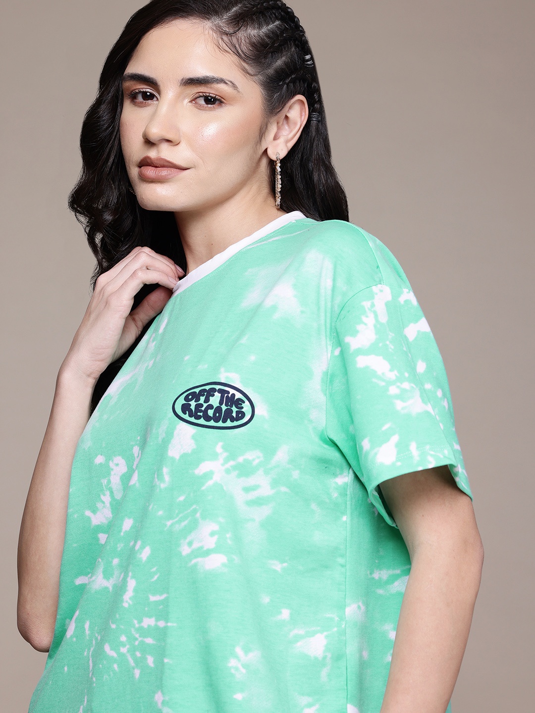 

The Roadster Lifestyle Co. Tie & Dye Oversized T-shirt, Sea green