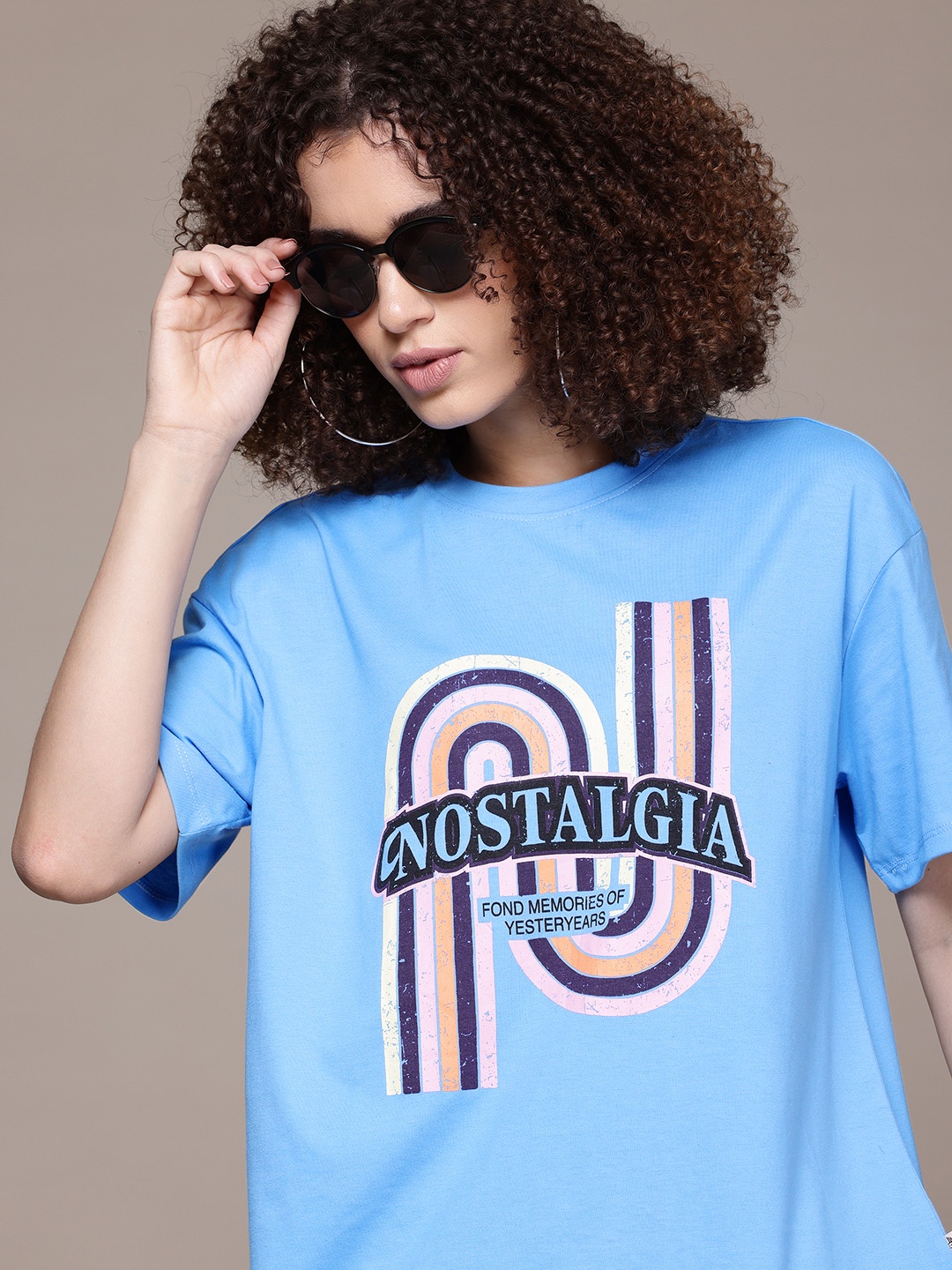 

The Roadster Lifestyle Co. Printed Relaxed Fit T-shirt, Blue