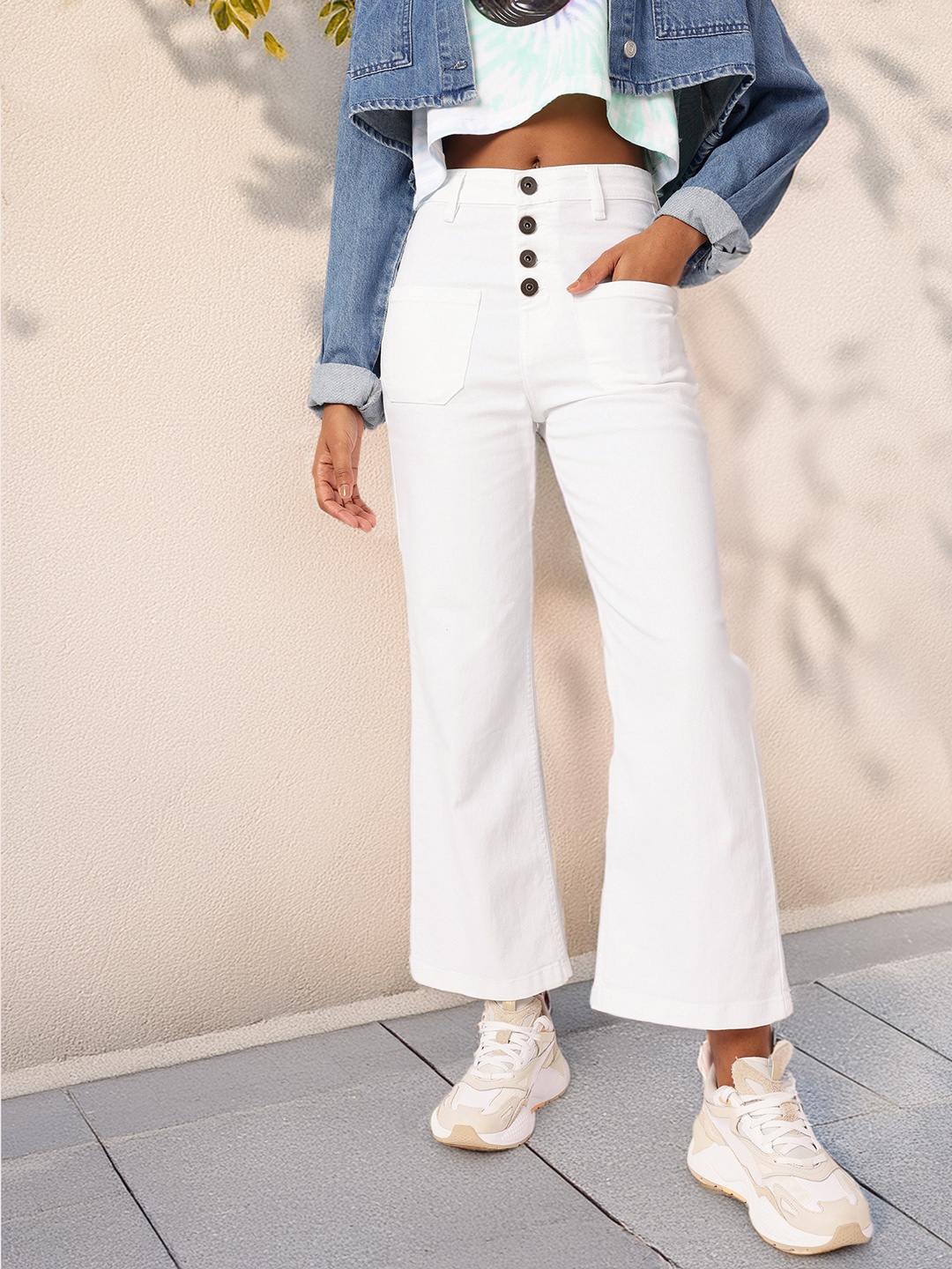 

DressBerry Women Classic Edge Stretchable High Rise Jeans, White