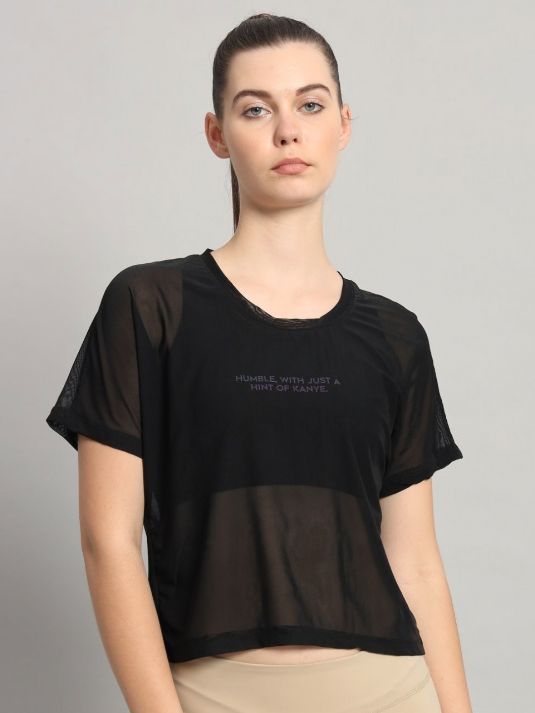 

MKH Women Typography Printed Round Neck T-shirt, Black