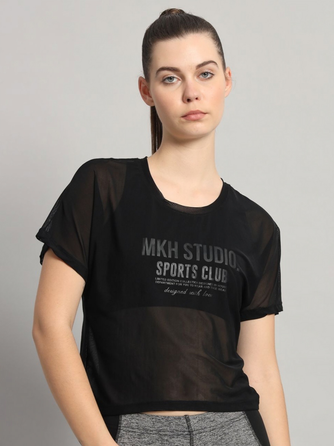 

MKH Women Typography Printed Round Neck T-shirt, Black