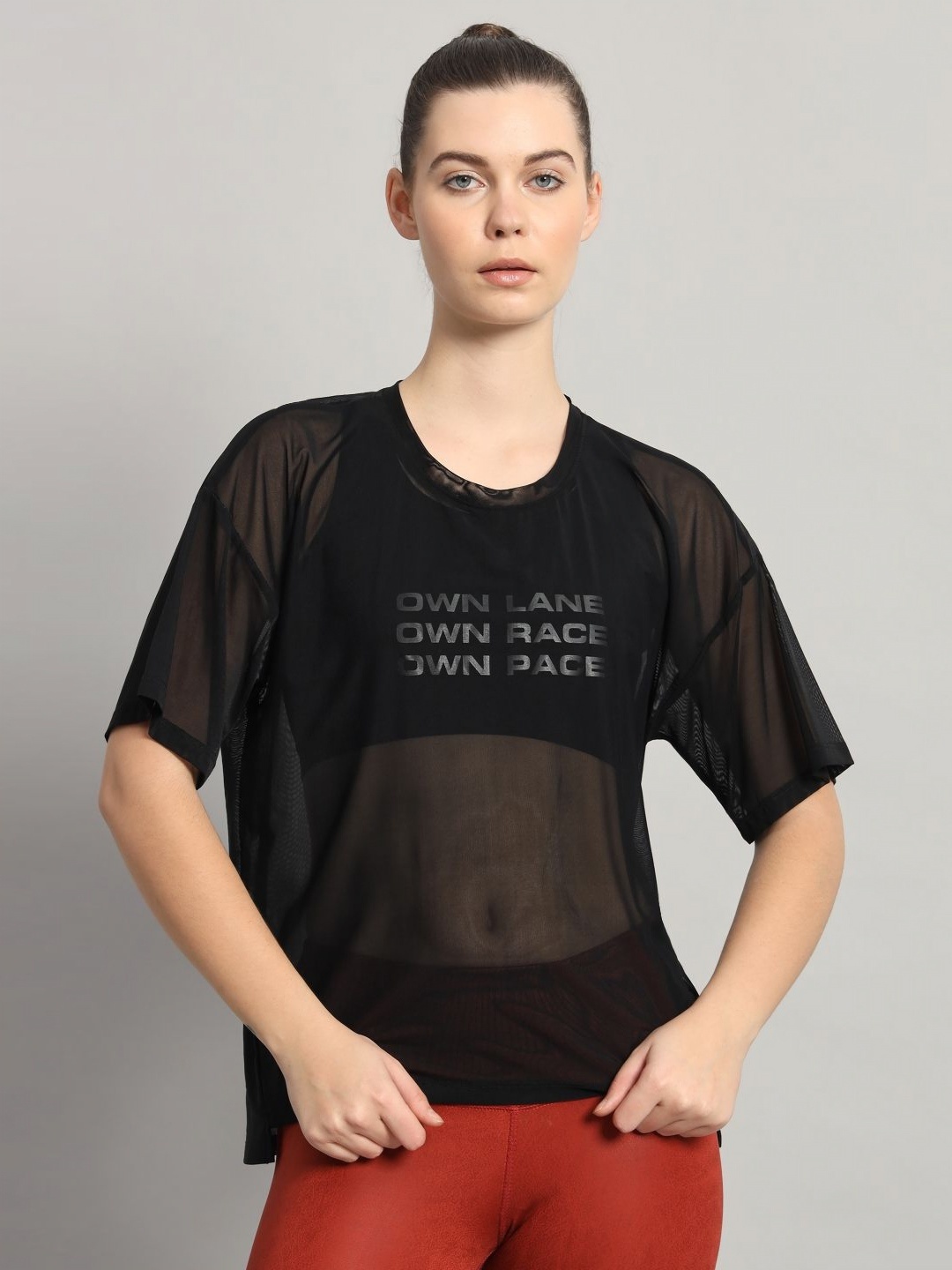 

MKH Women Typography Printed Round Neck T-shirt, Black