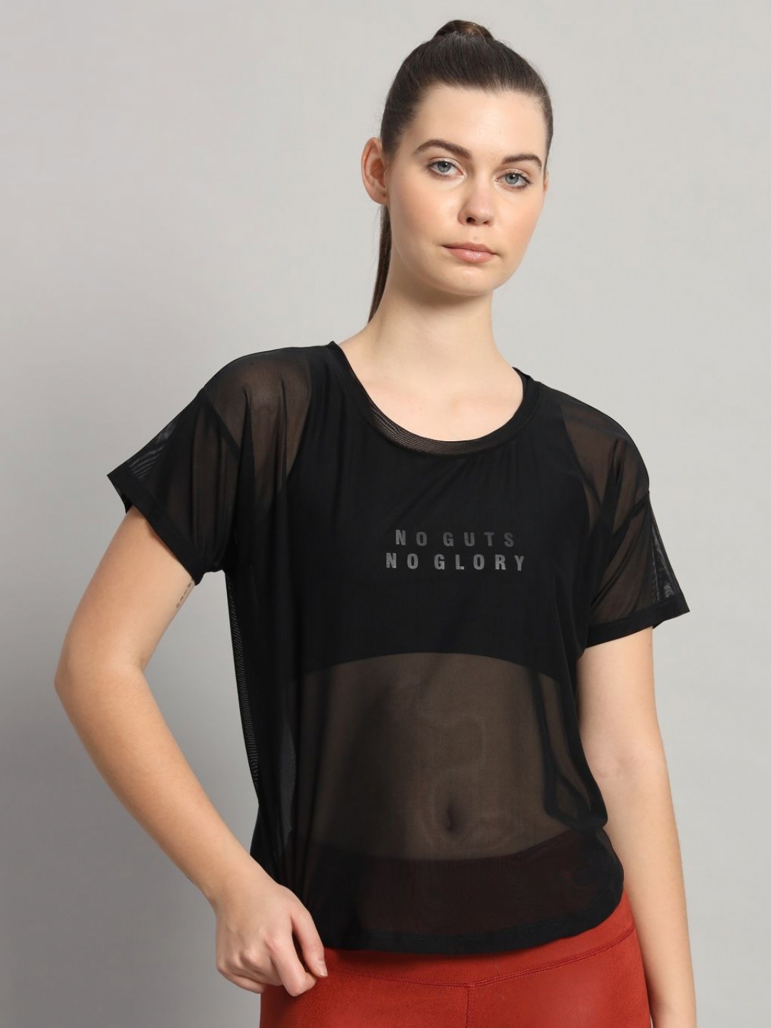 

MKH Women Typography Printed Round Neck T-shirt, Black