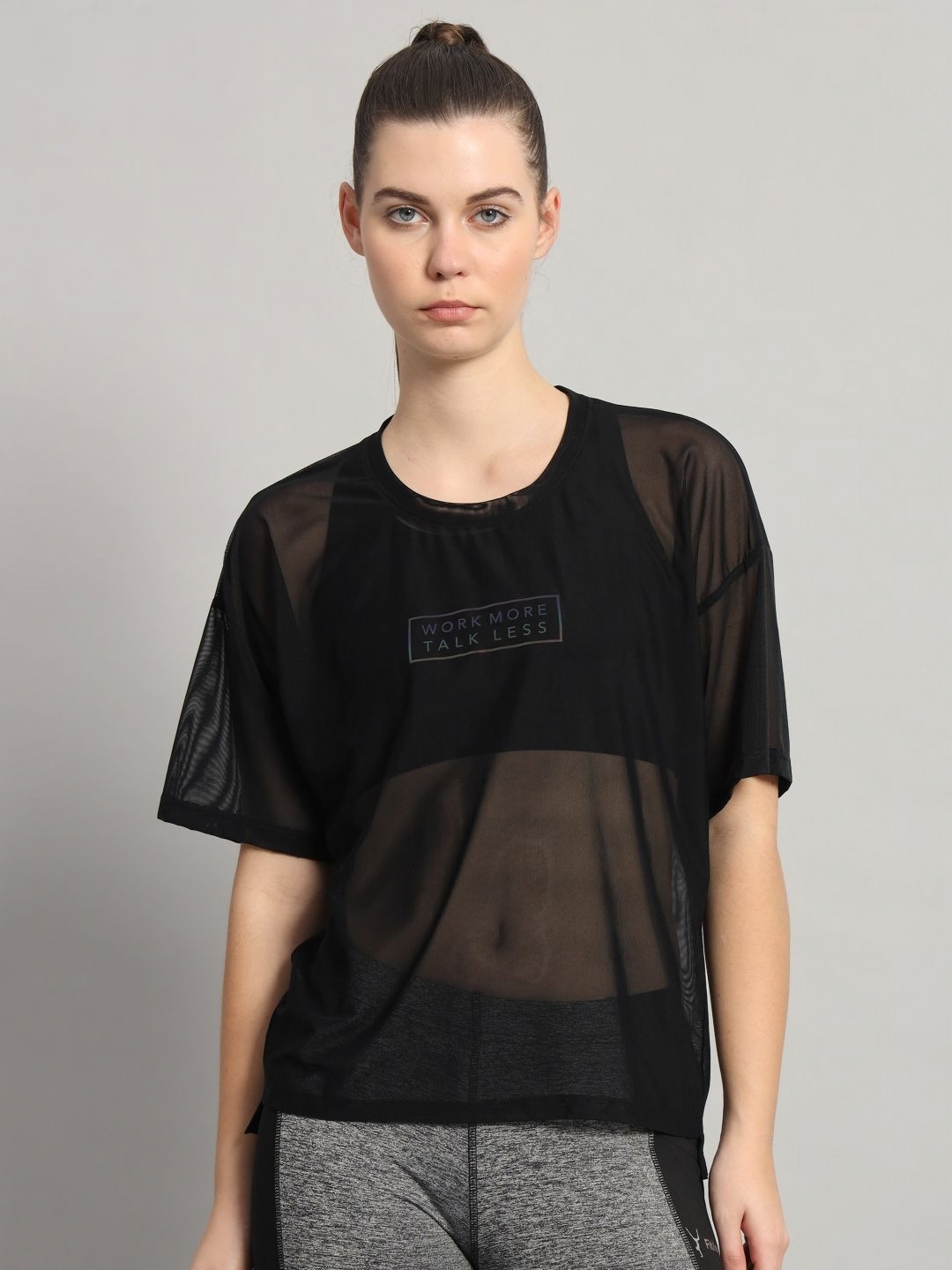 

MKH Women Typography Printed Round Neck T-shirt, Black