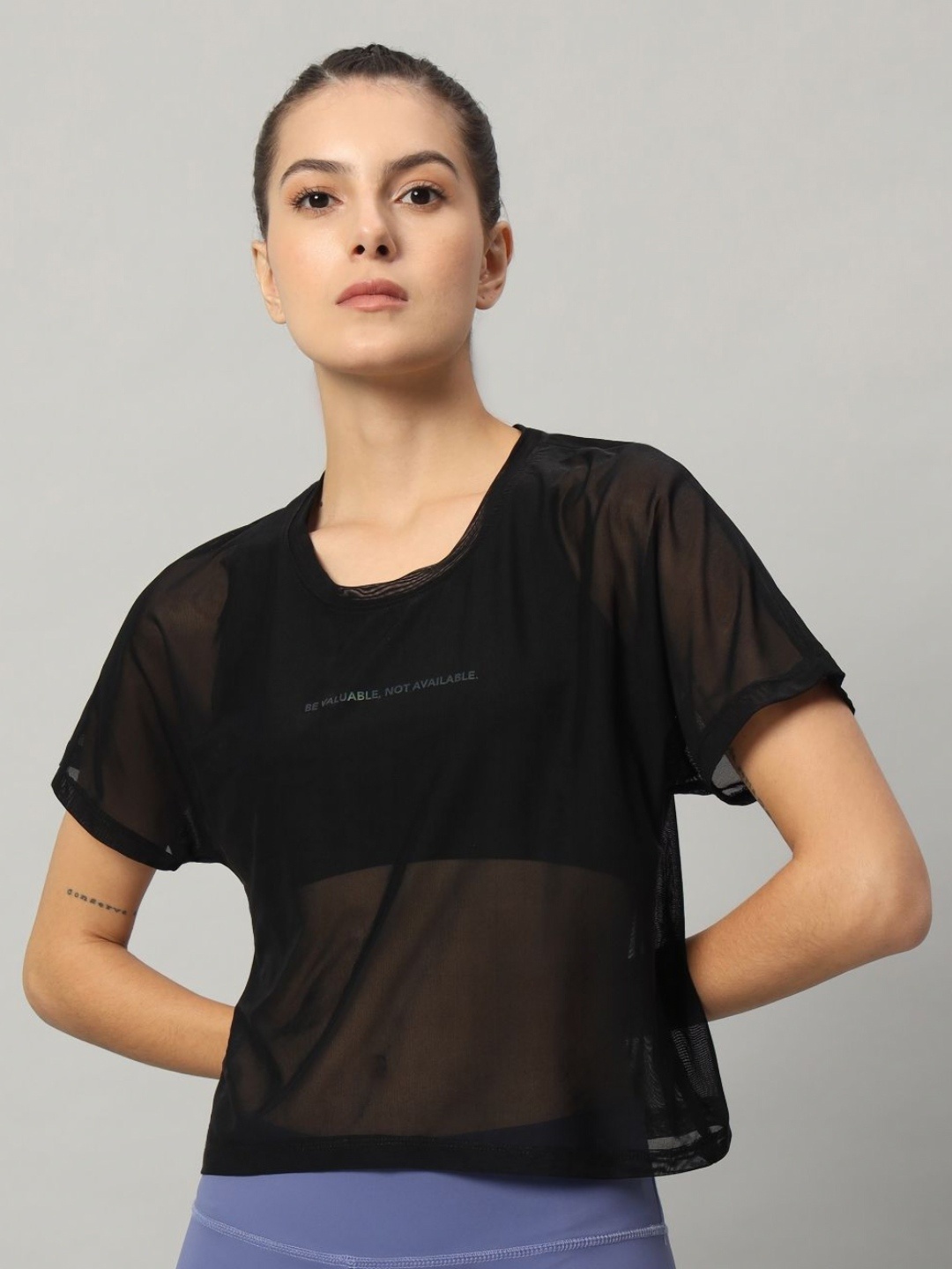 

MKH Women Typography Printed Round Neck T-shirt, Black