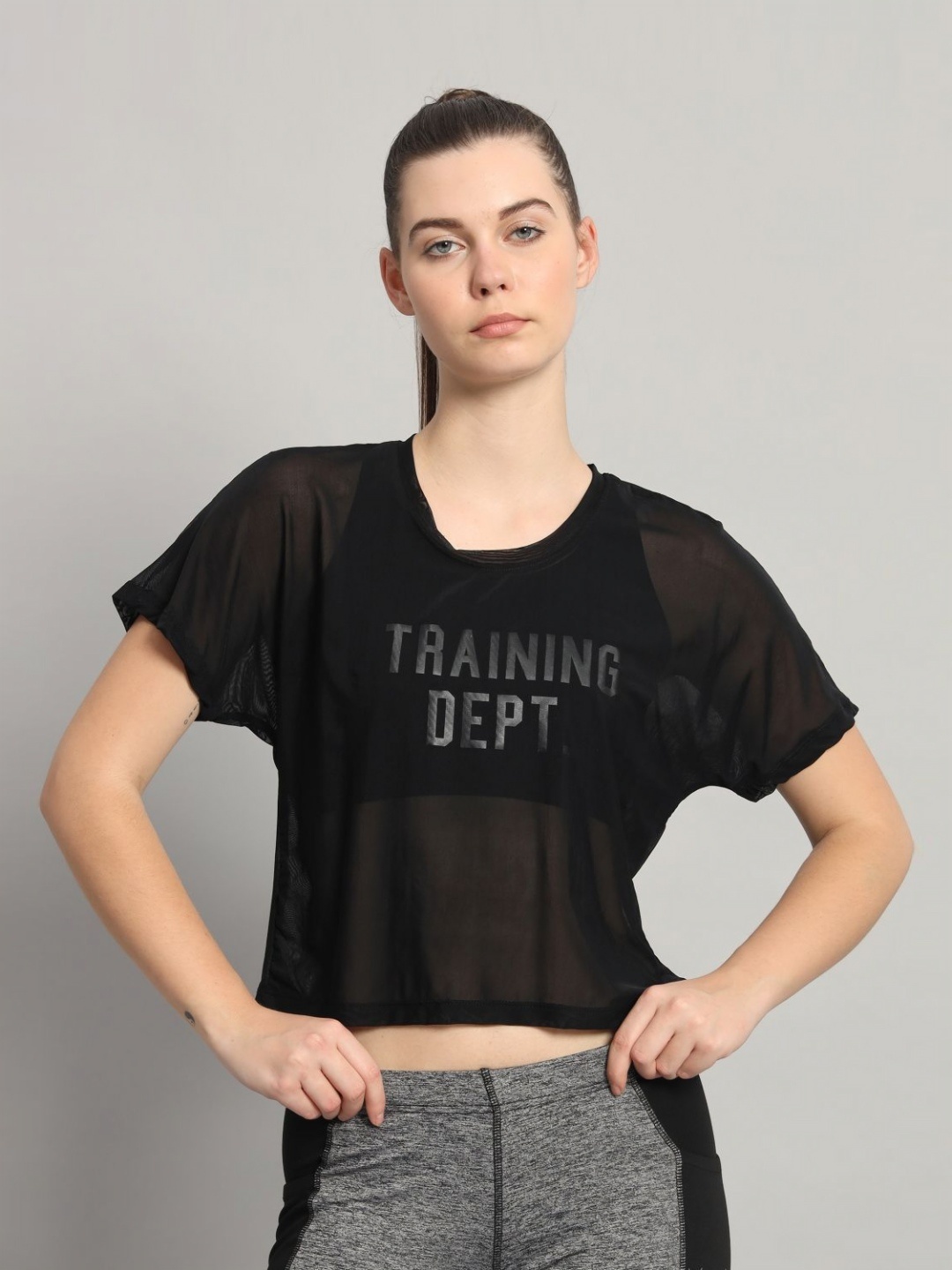 

MKH Women Typography Printed Round Neck T-shirt, Black