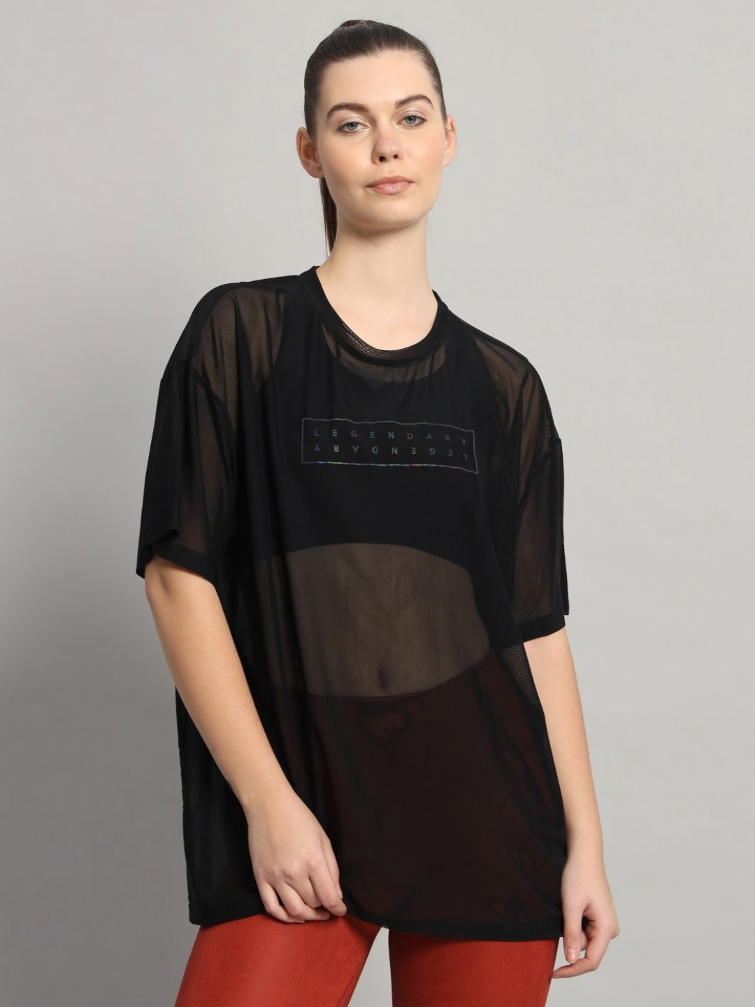 

MKH Women Typography Printed Round Neck T-shirt, Black