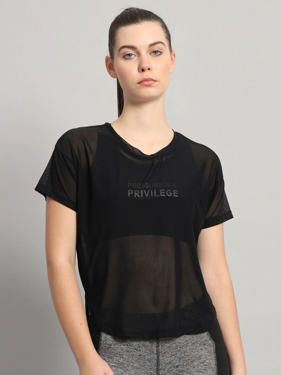 

MKH Women Typography Printed Round Neck T-shirt, Black