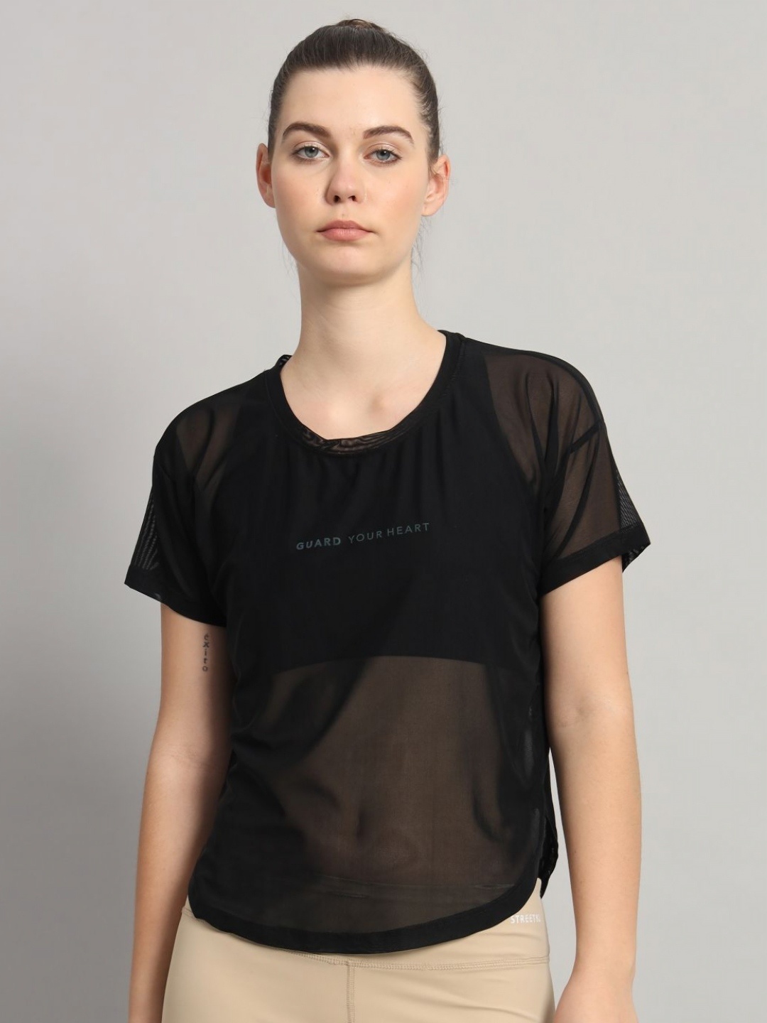 

MKH Women Typography Printed Round Neck T-shirt, Black