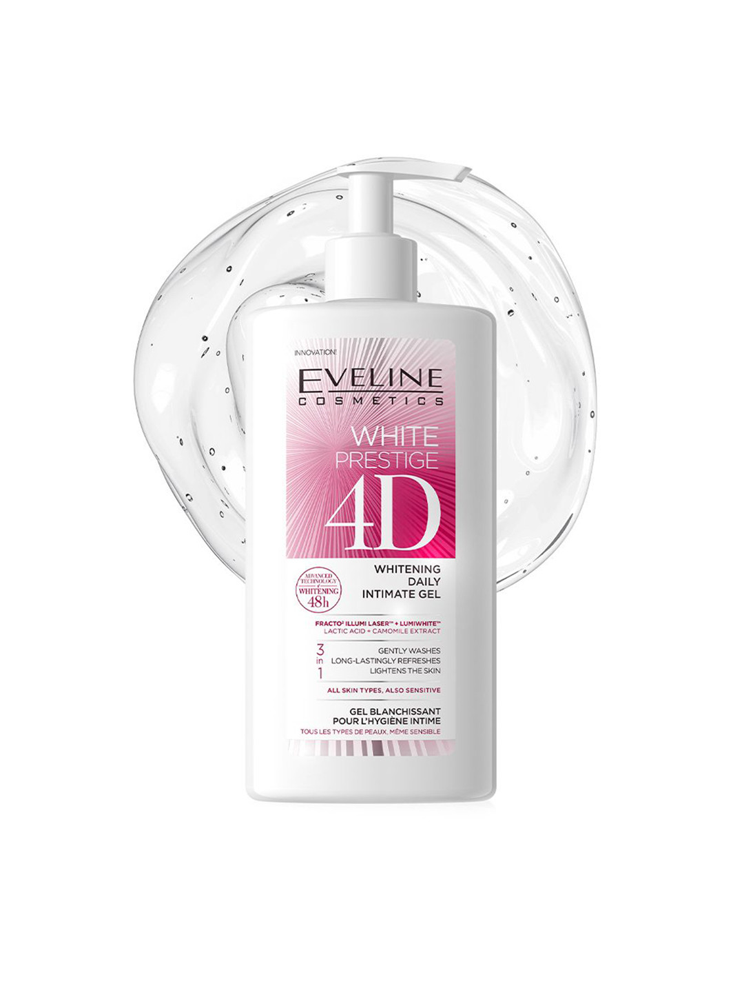 

Eveline Cosmetics White Prestige 4D Whitening Daily Intimate Gel with Lactic Acid - 250ml