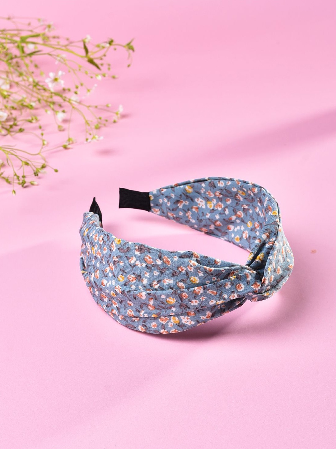

VOGUE HAIR ACCESSORIES Women Floral Printed Hairband, Blue