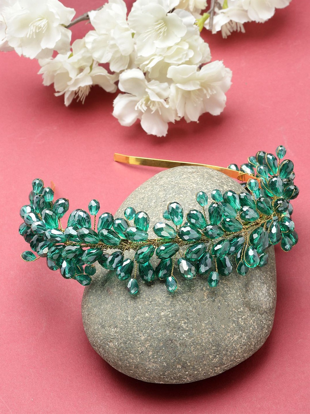 

VOGUE HAIR ACCESSORIES Women Embellished Hairband, Green