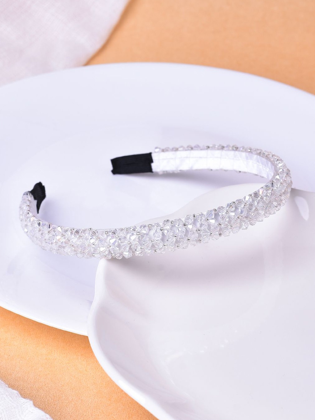

VOGUE HAIR ACCESSORIES Women Embellished Hairband, White
