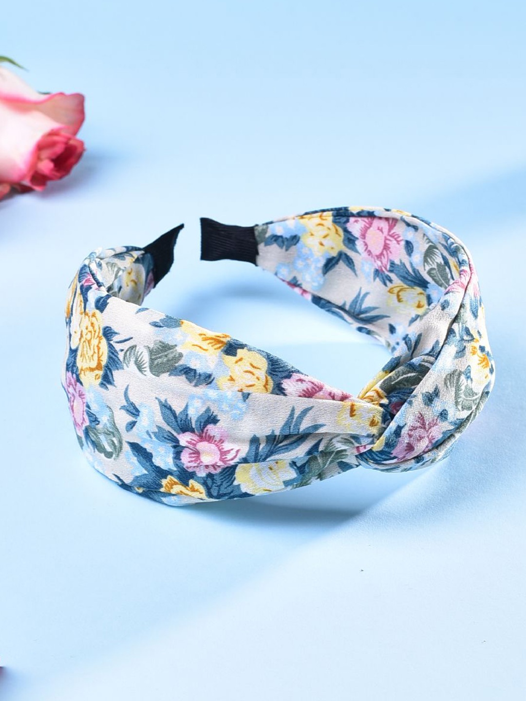 

VOGUE HAIR ACCESSORIES Women Floral Printed Hairband, Blue