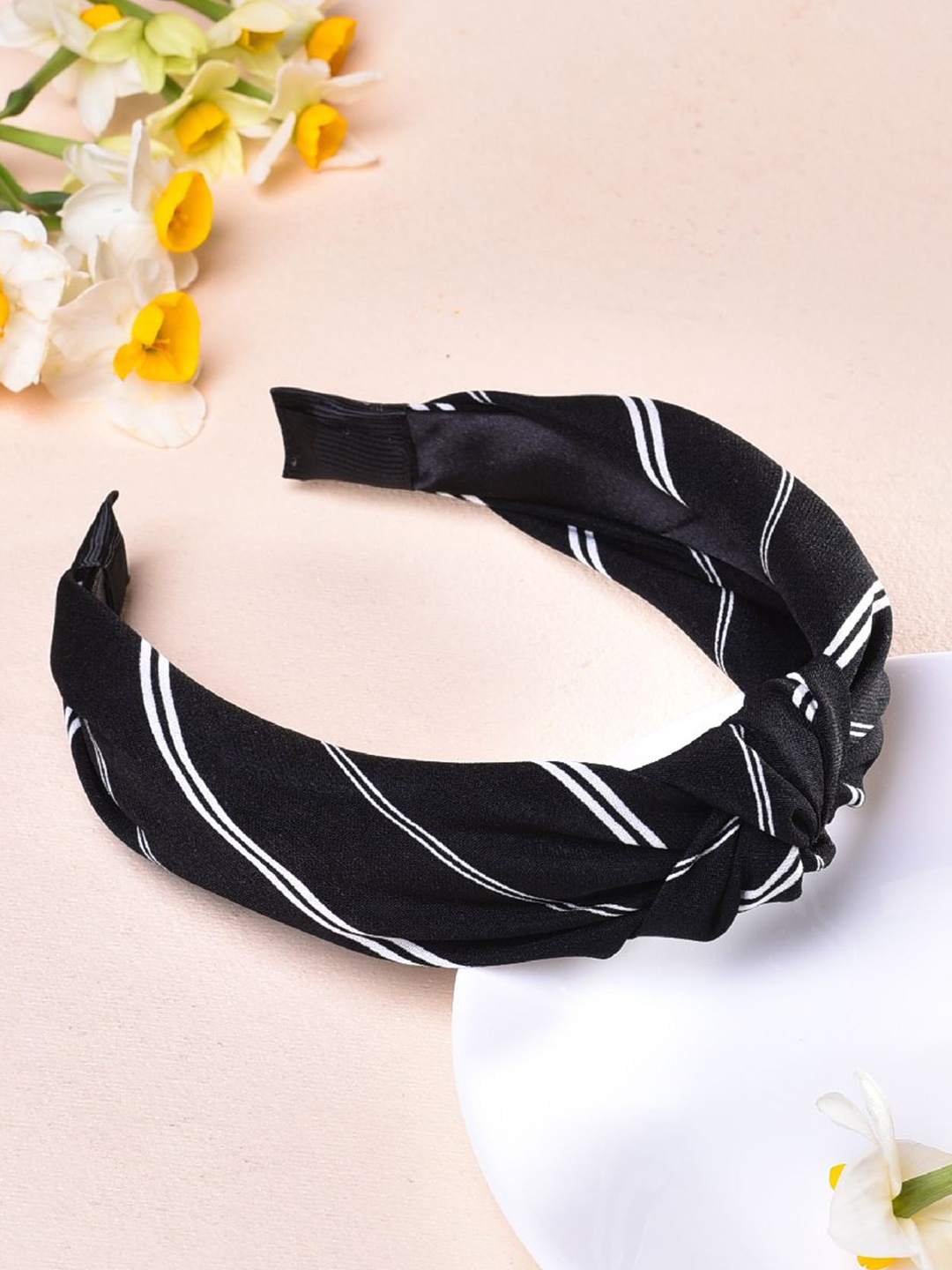 

VOGUE HAIR ACCESSORIES Women Striped Hairband, Black