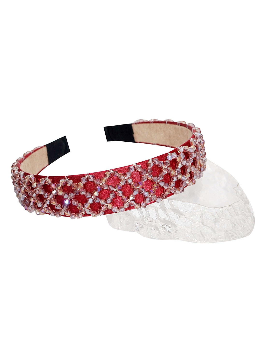 

VOGUE HAIR ACCESSORIES Women Embellished Hairband, Maroon