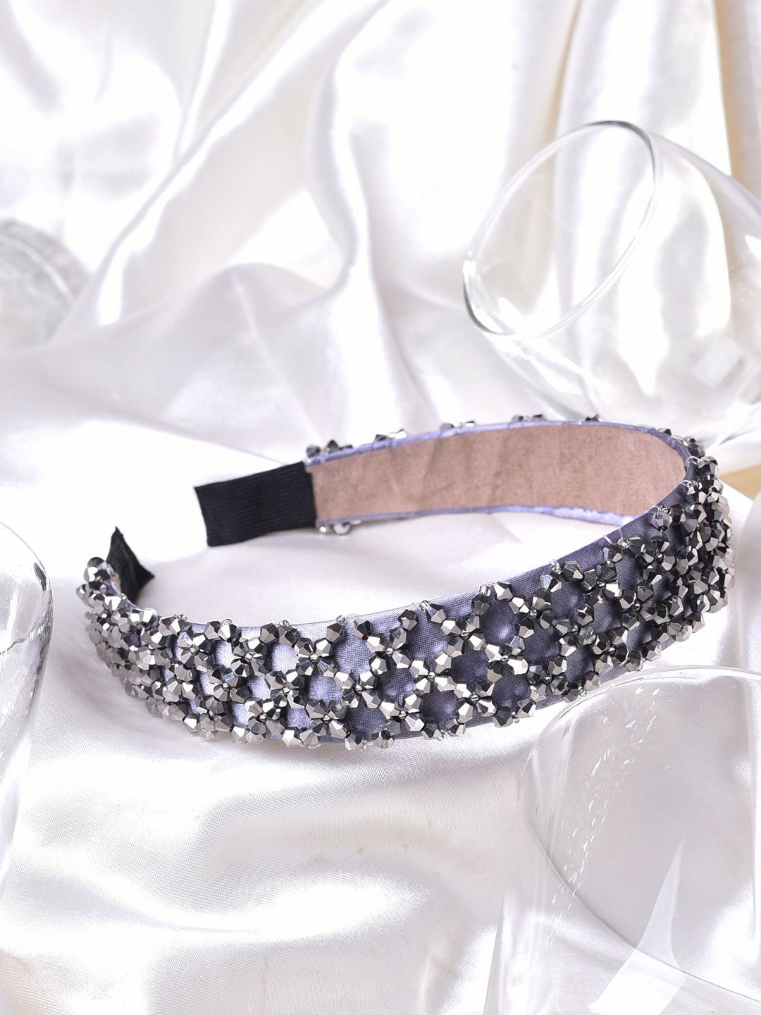 

VOGUE HAIR ACCESSORIES Women Embellished Hairband, Grey