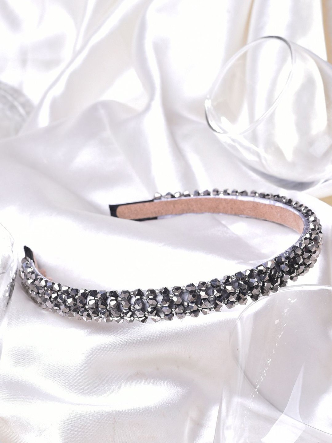 

VOGUE HAIR ACCESSORIES Women Embellished Hairband, Grey