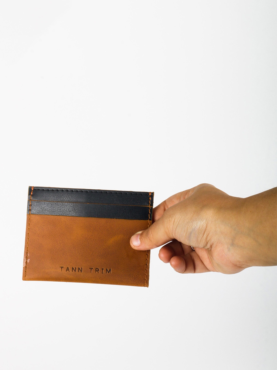 

Tann Trim Solid Card Case, Brown