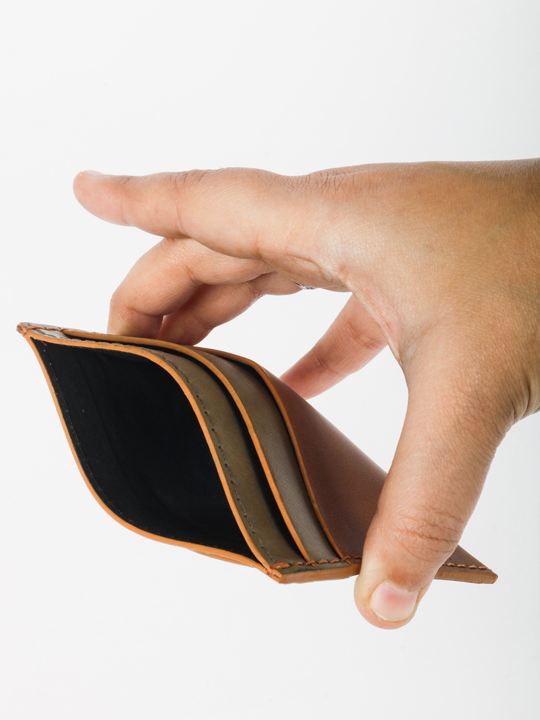 

Tann Trim Solid Card Case, Olive