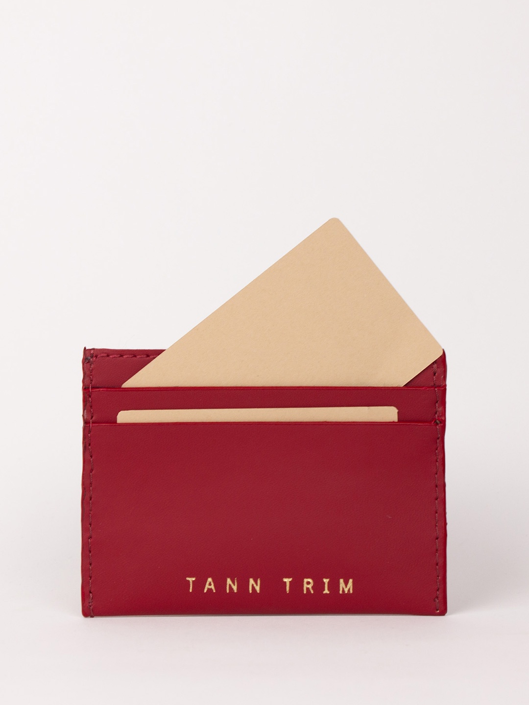 

Tann Trim Solid Card Case, Red