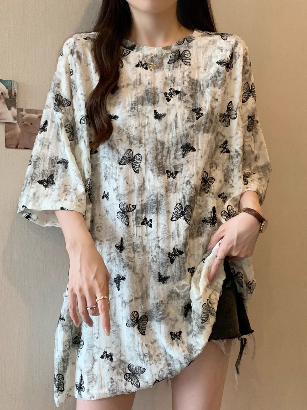 

StyleCast Printed A-Line Dress, White