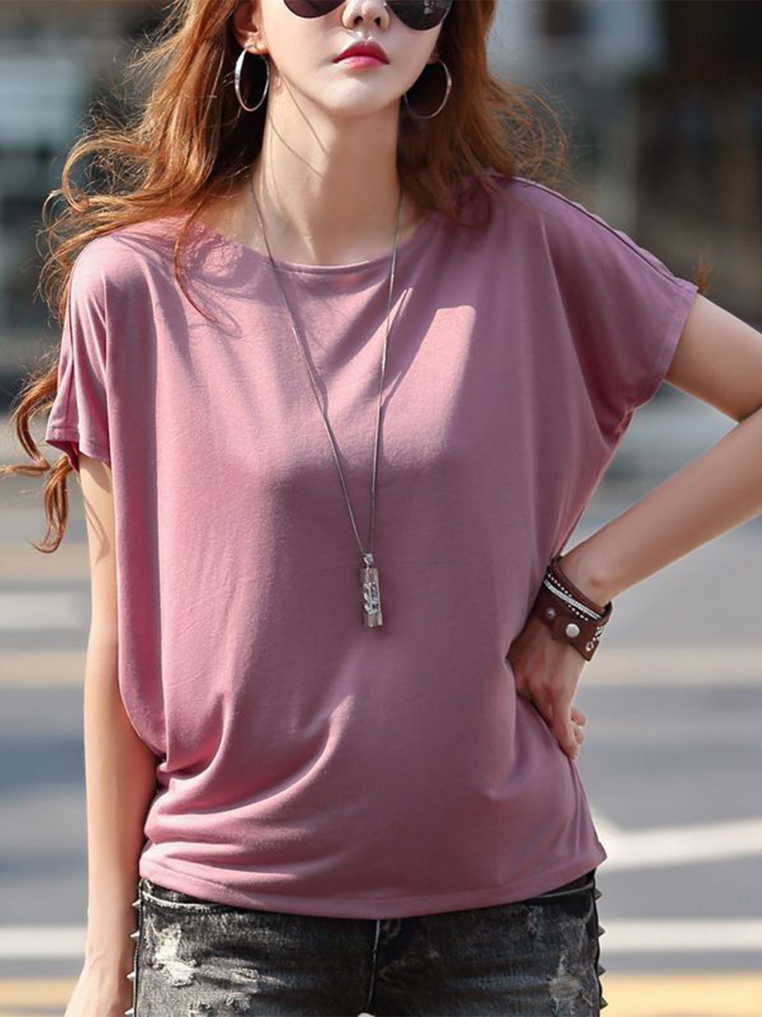 

StyleCast Extended Sleeves Top, Purple