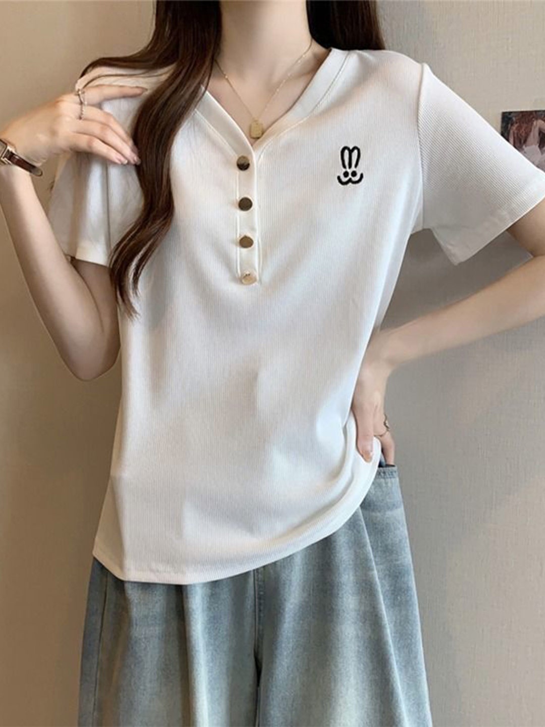 

StyleCast Shirt Style Top, White