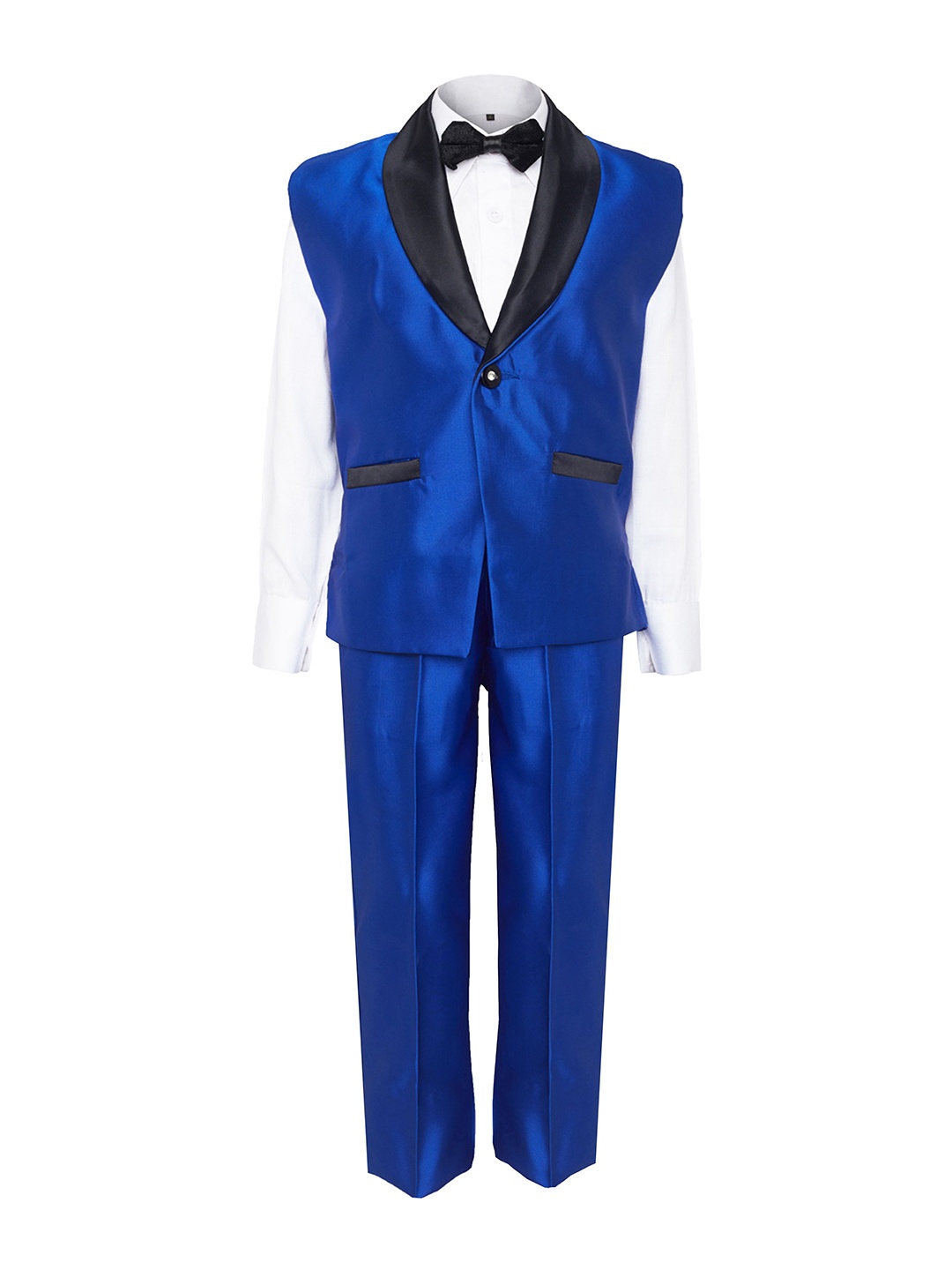 

BAESD Boys Single-Breasted Shawl Collar 3 Piece Party Suit, Blue