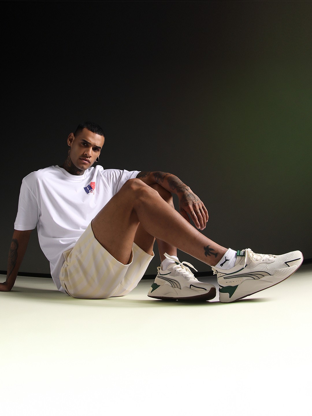 

one8 x PUMA Unisex Colourblocked Sneakers, Off white