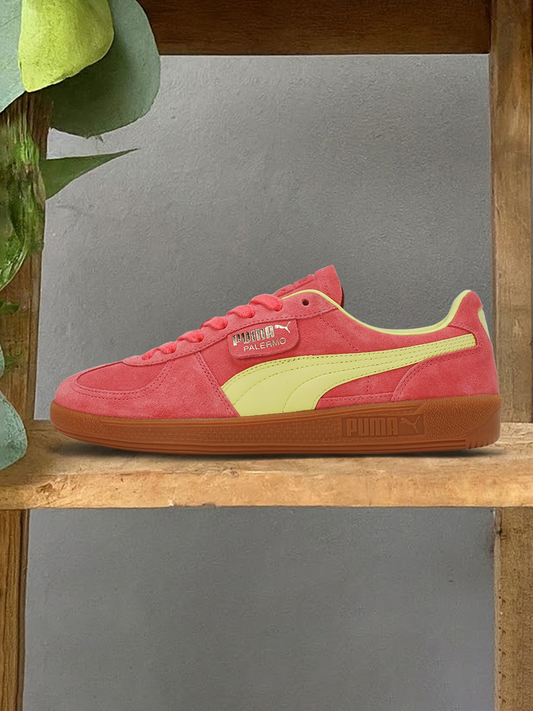 

Puma Palermo Unisex Solid Lace Ups Round Toe Sneakers, Pink