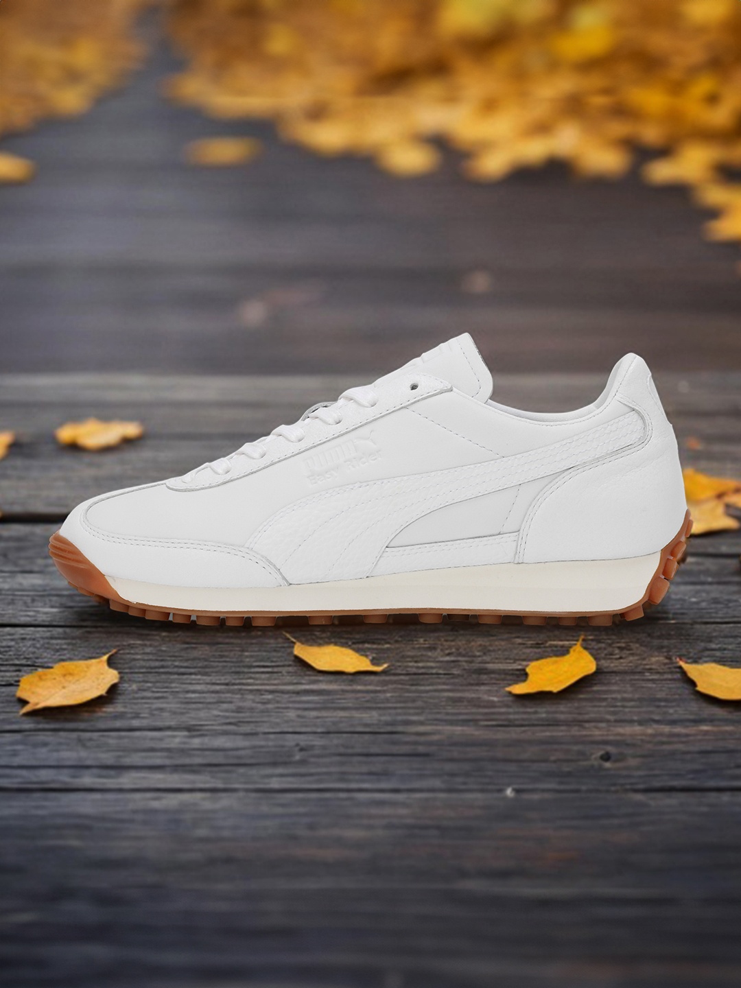 

Puma Unisex Easy Rider Leather Sneakers, White
