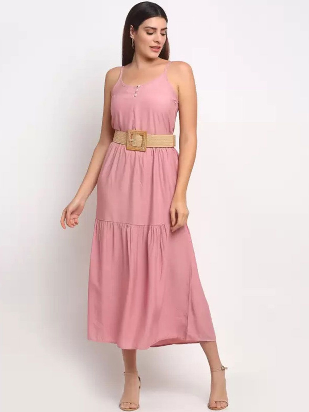 

Global Republic Fit & Flare Midi Dress, Pink